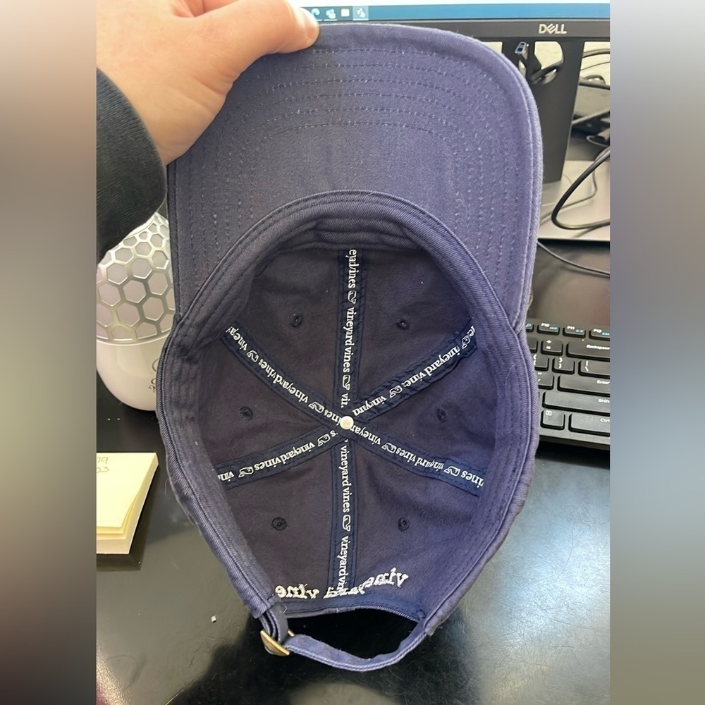 Vineyard Vines Pink Navy Whale Baseball Hat - Picture 7 of 8
